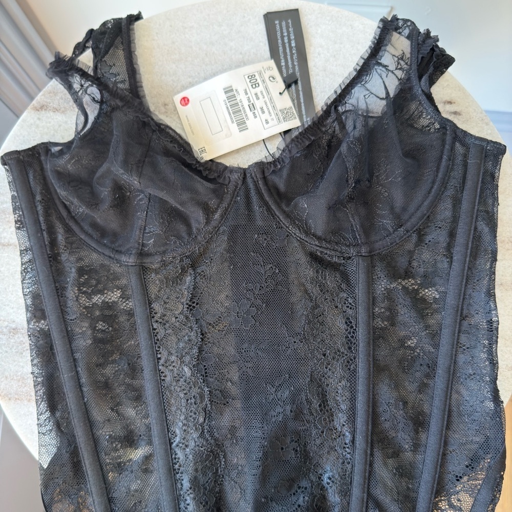 ZARA LACE CORSET LIMITED EDITION BLACK - Picture 5 of 7